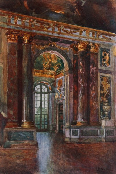 Boog in Galerie des Glaces, Versailles door Rene Binet